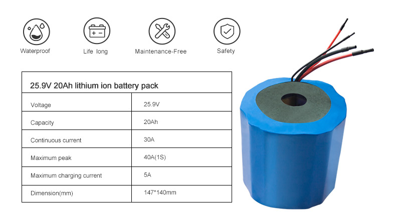 25,9 V 20 Ah Lithiumbatterie