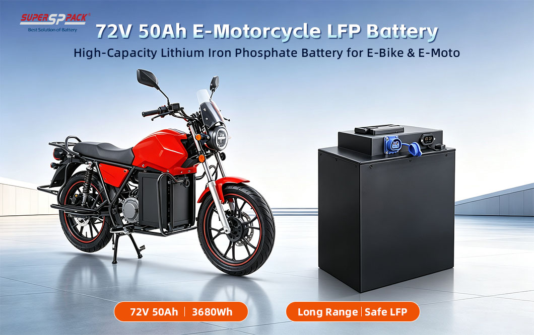 72V 50Ah IoT GPS LiFePO4 Battery for E‑Motorcycle