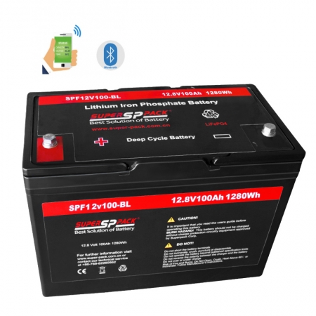 rv haus batterien, 12v100ah lifepo4 batterie bluetooth version für rv 