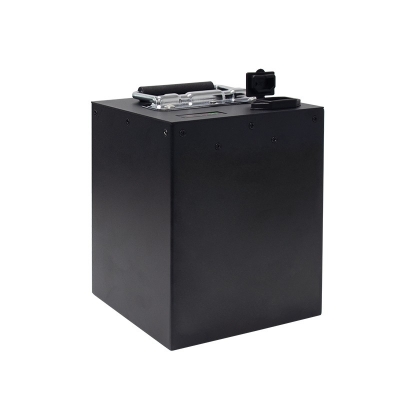 48V 15Ah LiFePO4 battery pack isolated on white background